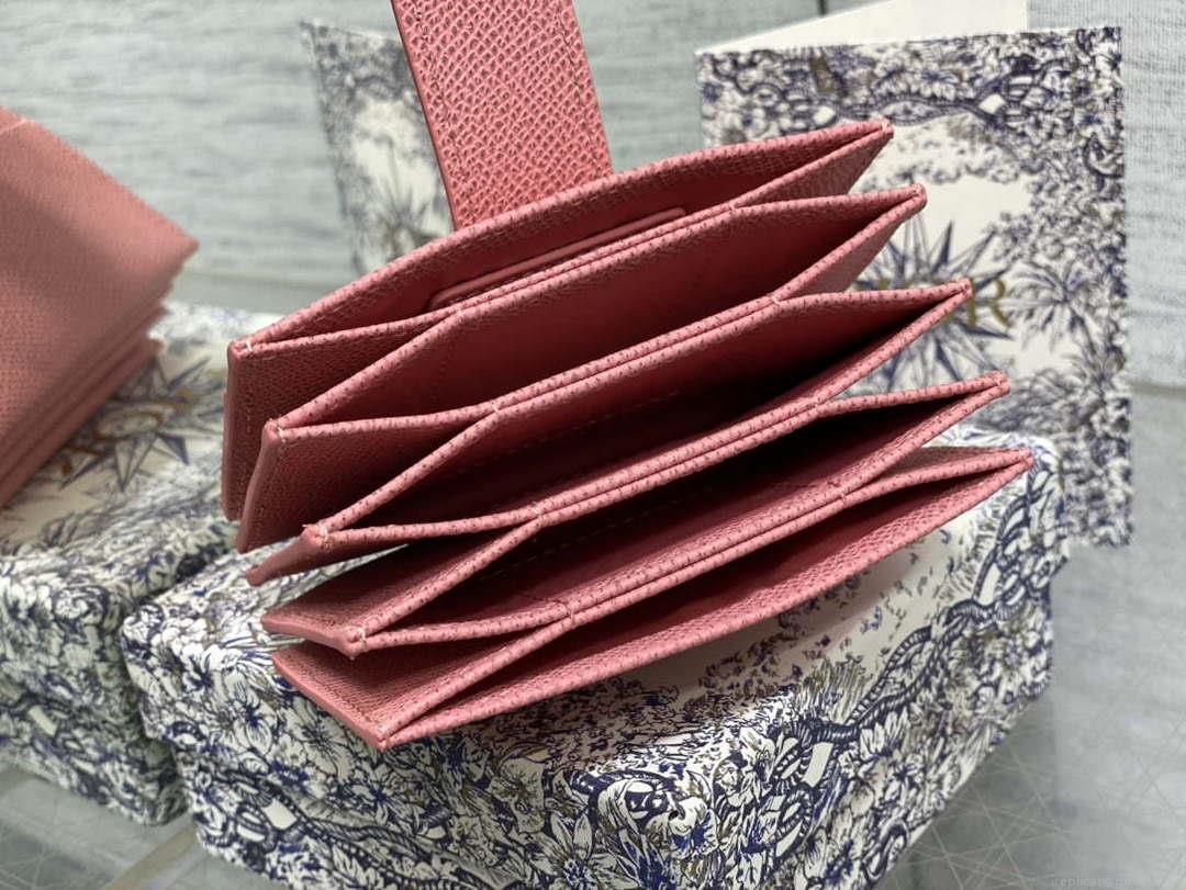 Dior 30 MONTAIGNE 5-Gate Card Holder Organ Card Holder S2058 Grained Calfskin D0013
