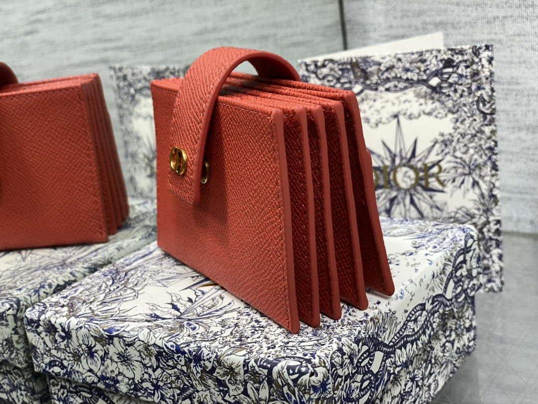Dior 30 MONTAIGNE 5-Gate Card Holder Organ Card Holder S2058 Grained Calfskin D0015