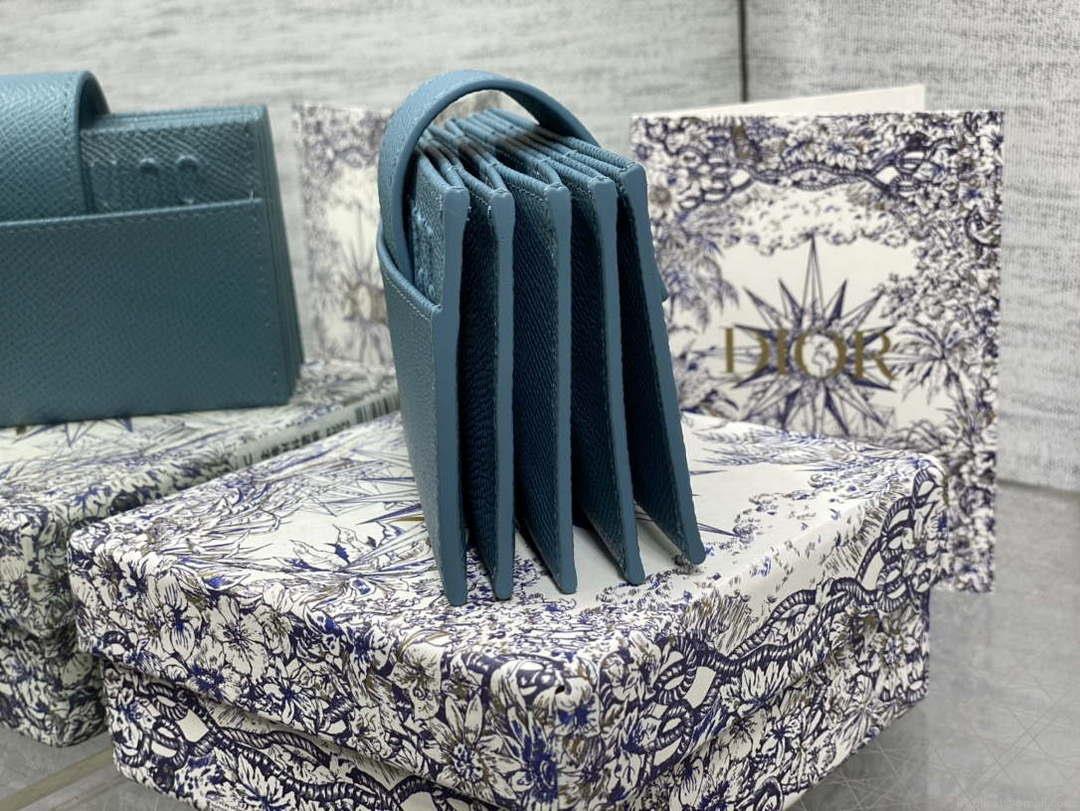 Dior 30 MONTAIGNE 5-Gate Card Holder Organ Card Holder S2058 Grained Calfskin D0016