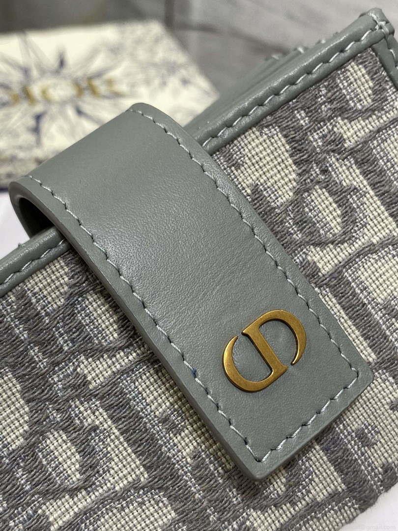 Dior 30 MONTAIGNE 5-Gate Card Holder Organ Card Holder S2058 Oblique Jacquard D0018