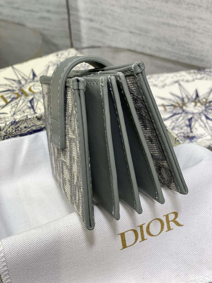 Dior 30 MONTAIGNE 5-Gate Card Holder Organ Card Holder S2058 Oblique Jacquard D0018