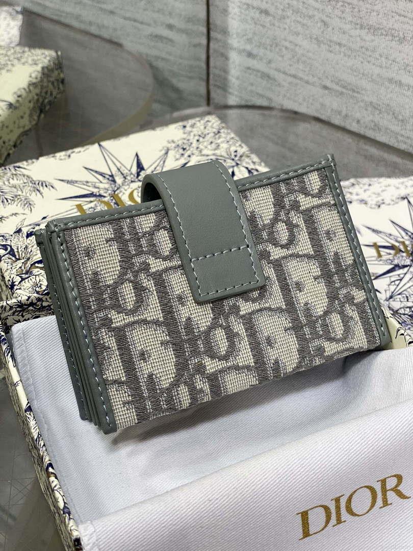 Dior 30 MONTAIGNE 5-Gate Card Holder Organ Card Holder S2058 Oblique Jacquard D0018