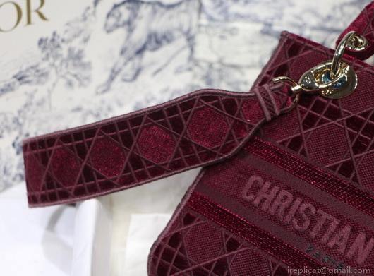 Dior M0565 Lady Dior Medium Tote Bag M950 Wine Red