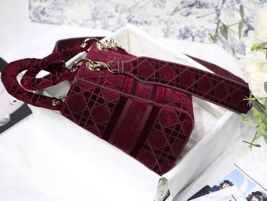 Dior M0565 Lady Dior Medium Tote Bag M950 Wine Red