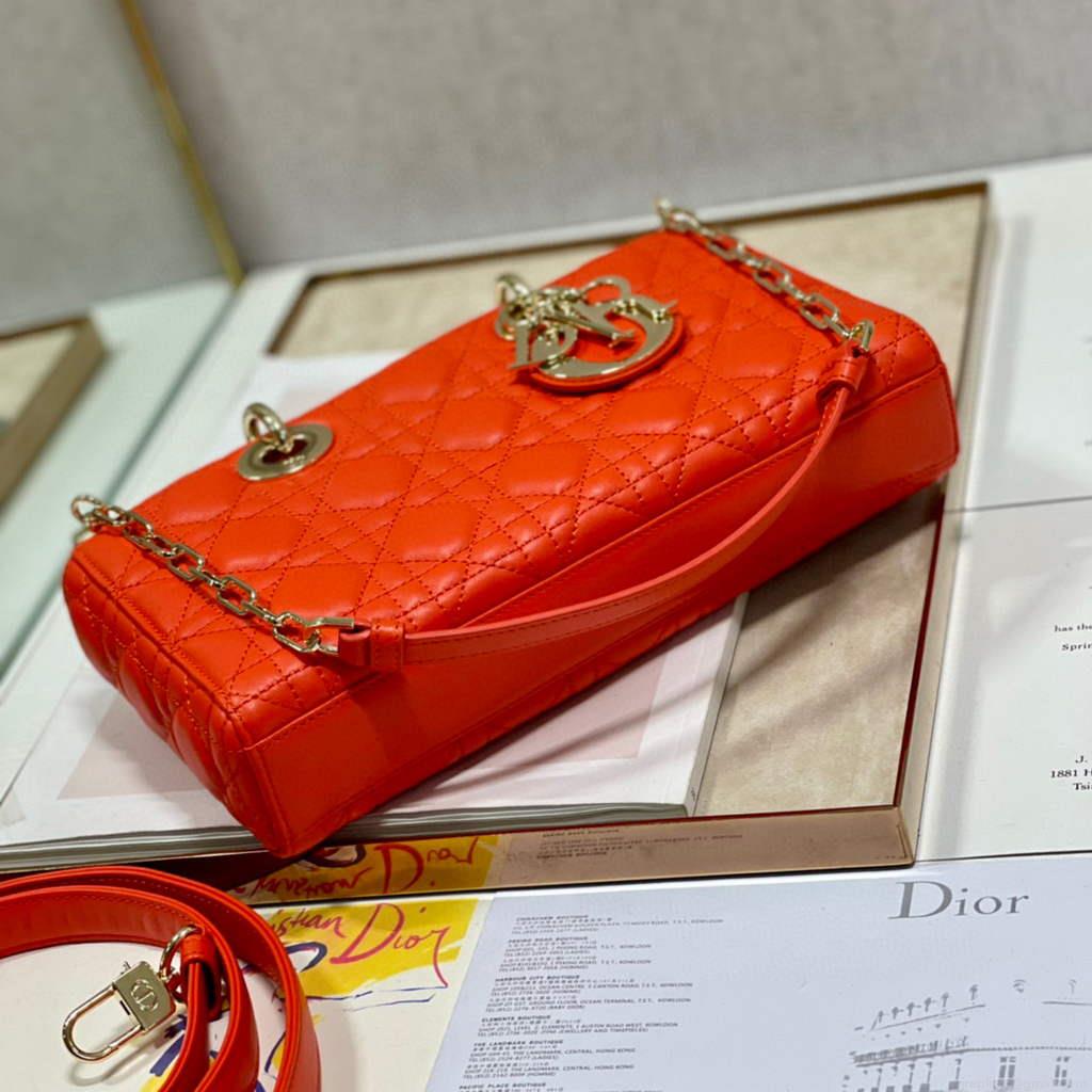 Dior M0540 Lady D-joy Bag Red Cannage Calfskin