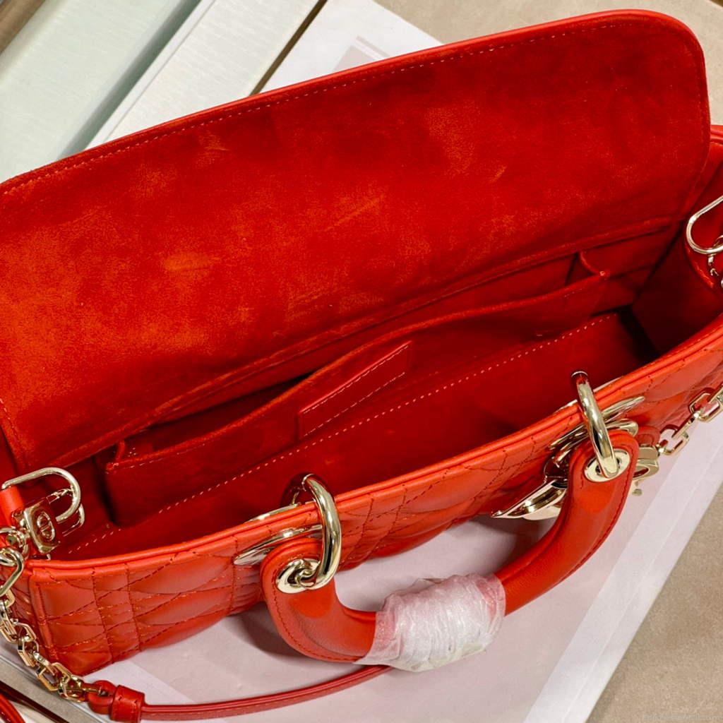 Dior M0540 Lady D-joy Bag Red Cannage Calfskin