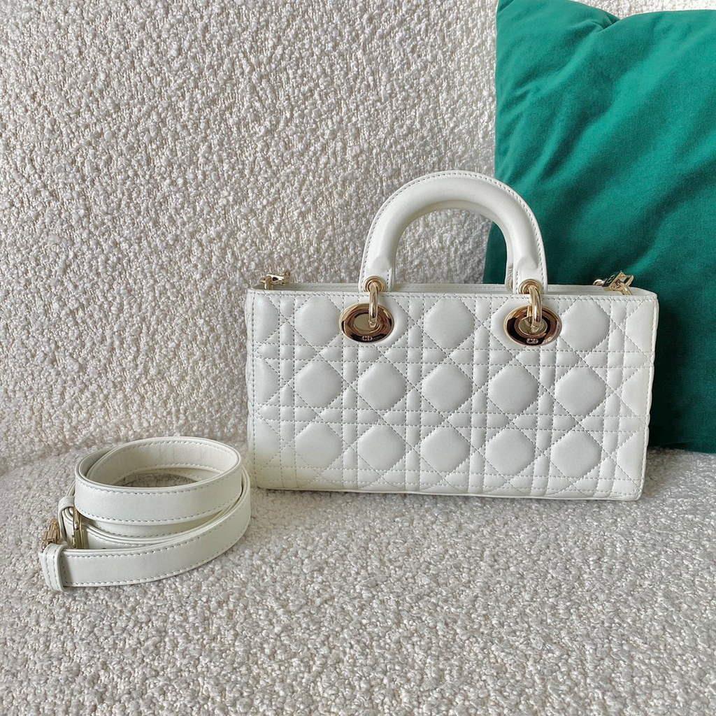 Dior M0540 Lady D-joy Bag White Cannage Calfskin