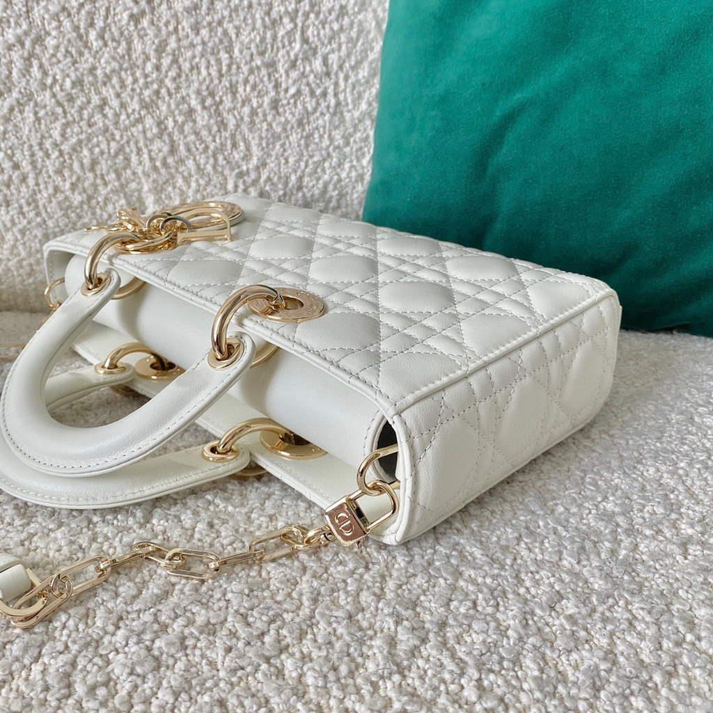 Dior M0540 Lady D-joy Bag White Cannage Calfskin