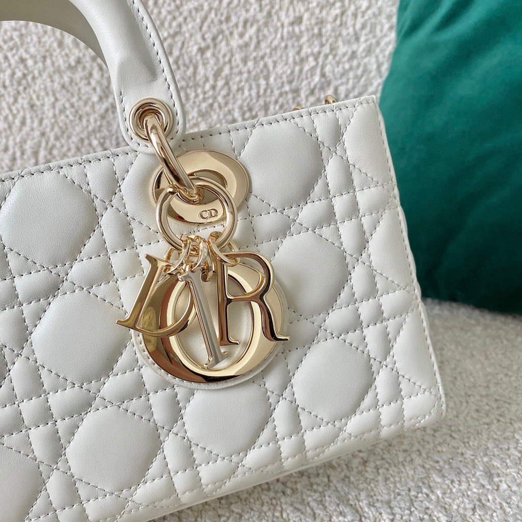 Dior M0540 Lady D-joy Bag White Cannage Calfskin