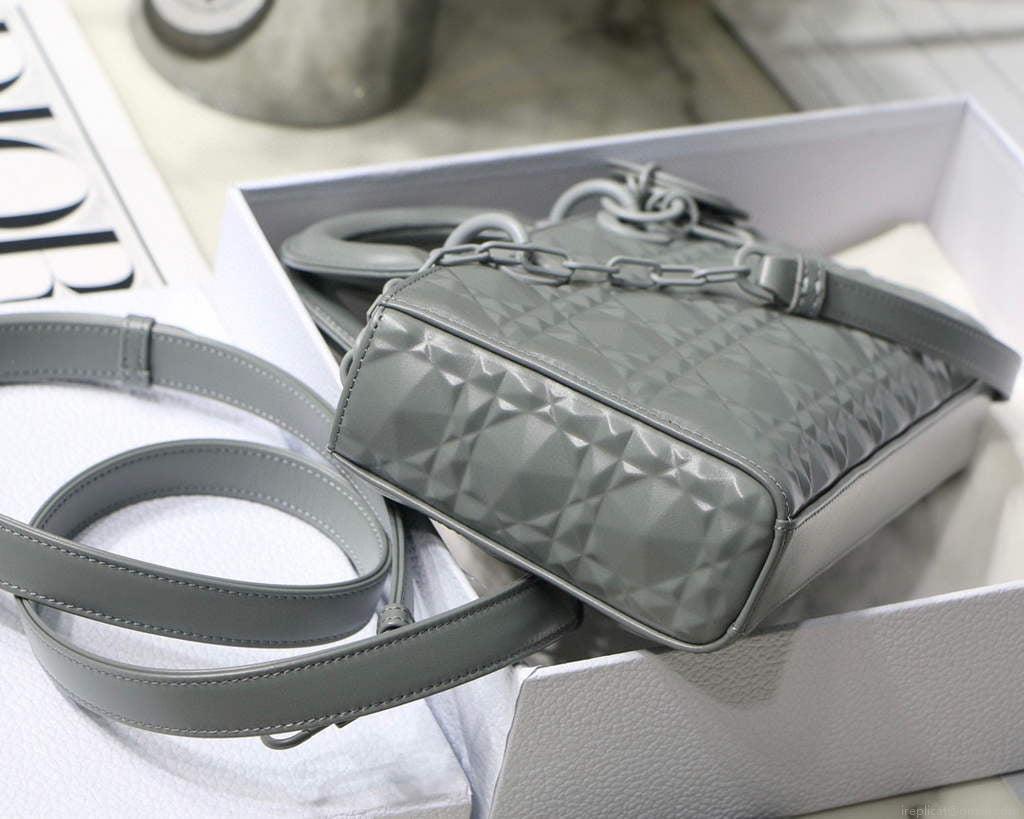 Dior M0540 Lady D-joy Bag Grey Cannage Calfskin