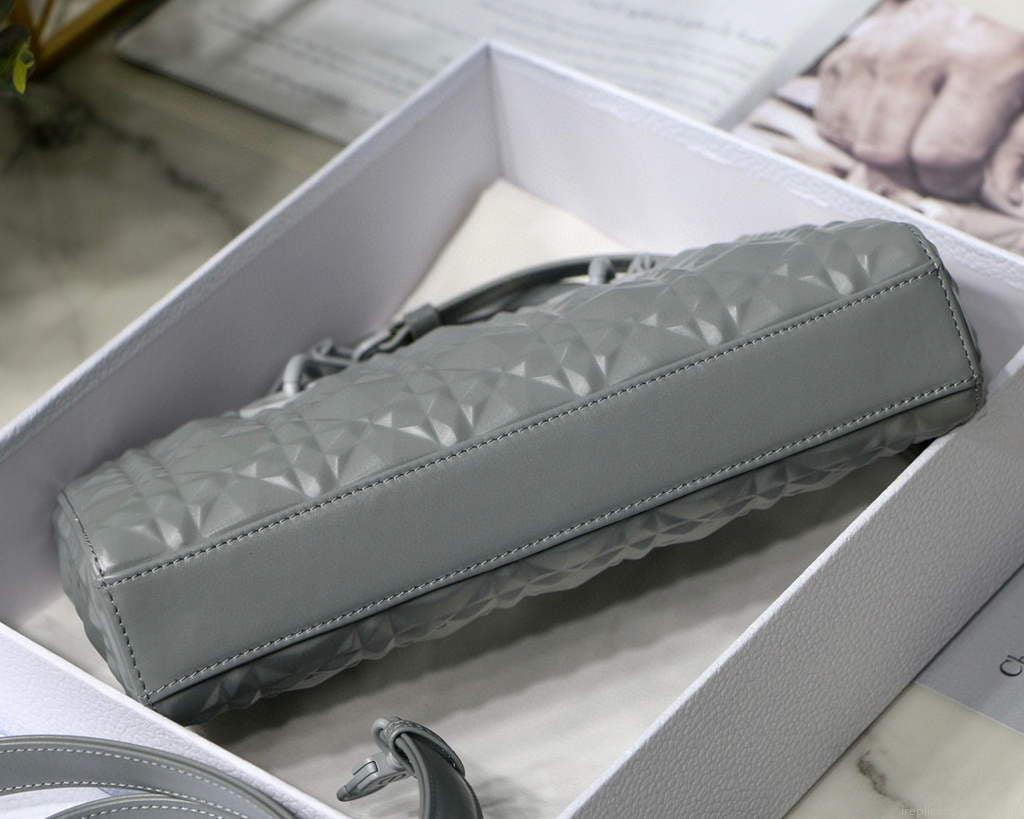 Dior M0540 Lady D-joy Bag Grey Cannage Calfskin