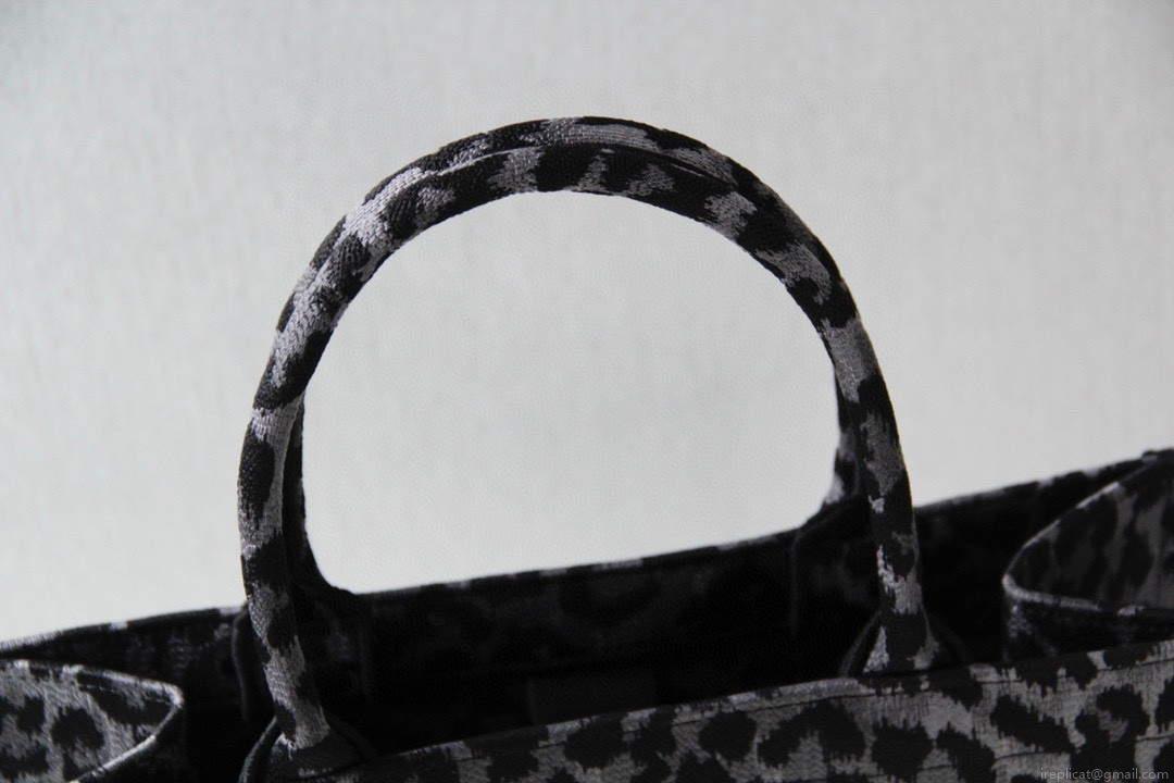 Dior M1286 Dior Book Tote Grey Multicolor Mizza Embroidery