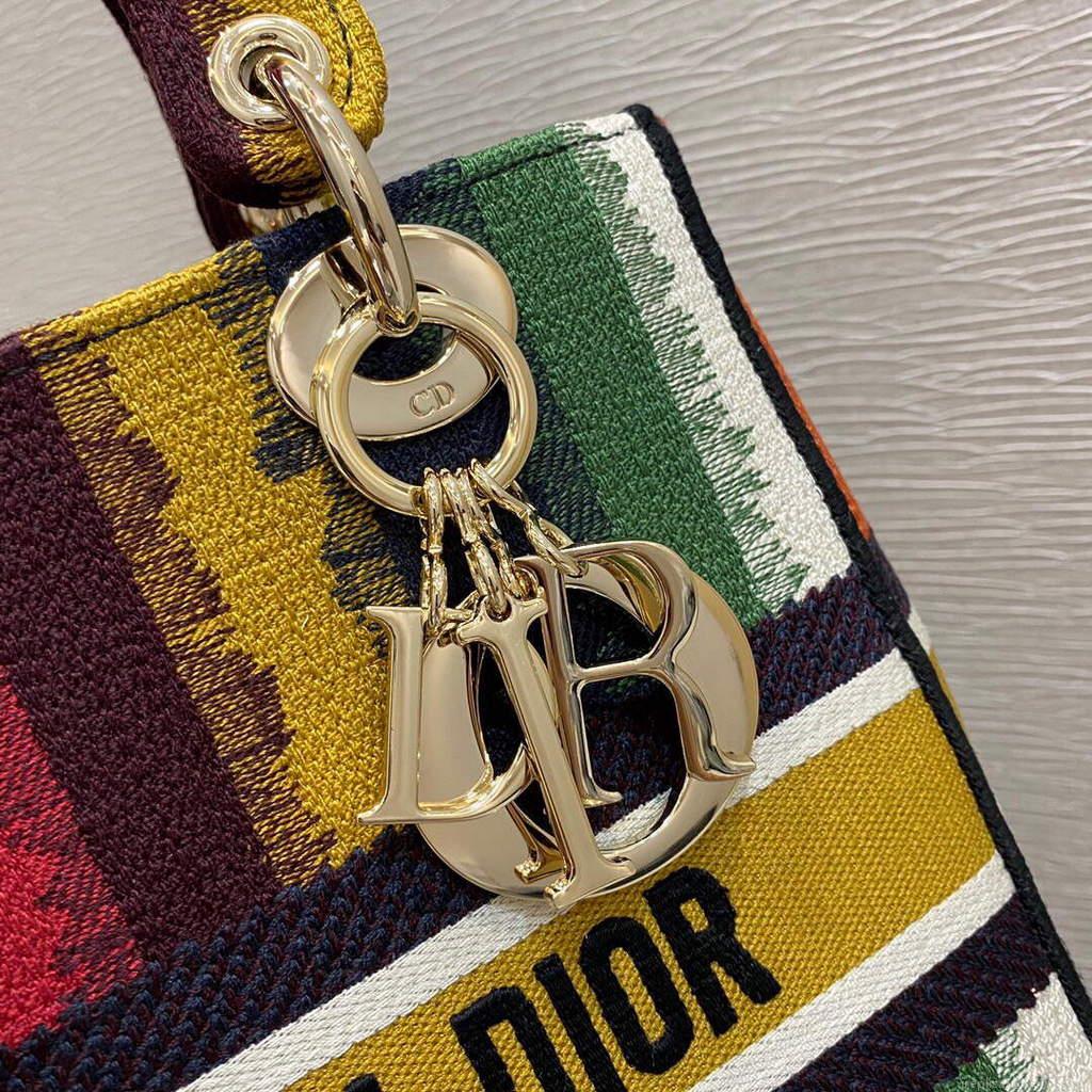 Dior M0565 Medium Lady D-lite Embroidery Bag colourful