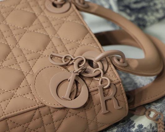 Dior M0505 Mini Dior Lady Bag Cannage lambskin Tan