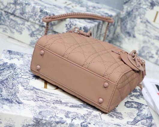Dior M0505 Mini Dior Lady Bag Cannage lambskin Tan
