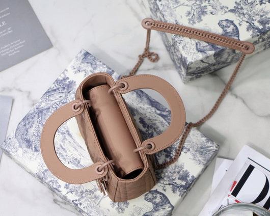 Dior M0505 Mini Dior Lady Bag Cannage lambskin Tan