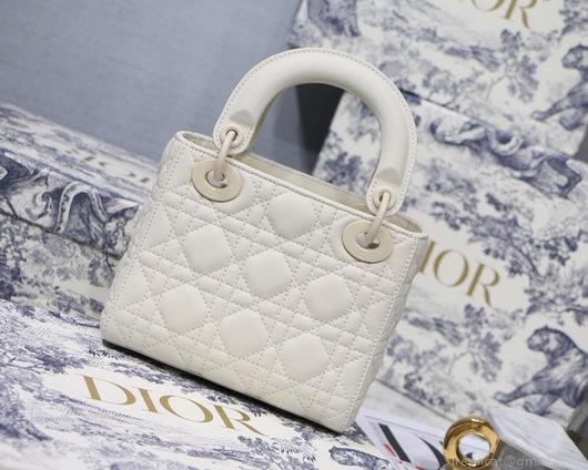 Dior M0505 Mini Dior Lady Bag Latte Cannage lambskin