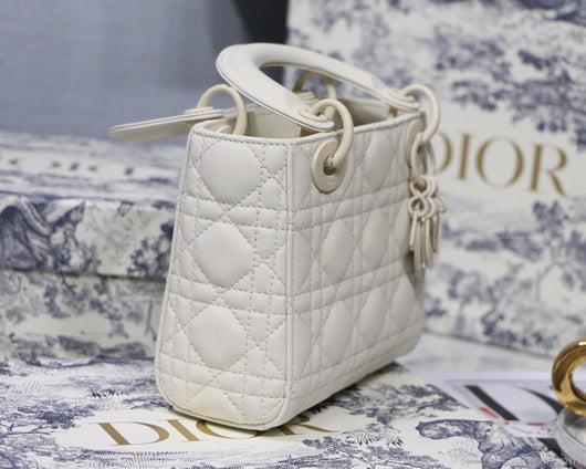 Dior M0505 Mini Dior Lady Bag Latte Cannage lambskin