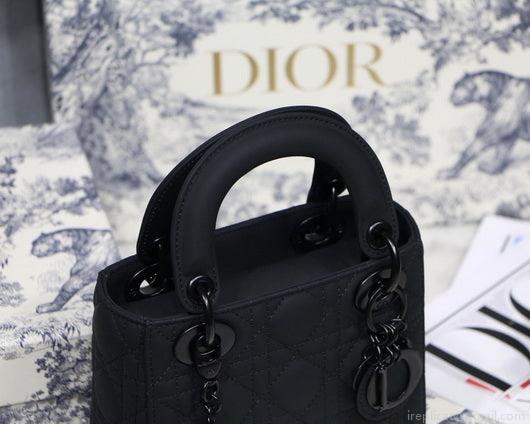 Dior M0505 Mini Dior Lady Bag Black Cannage lambskin
