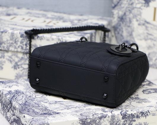 Dior M0505 Mini Dior Lady Bag Black Cannage lambskin