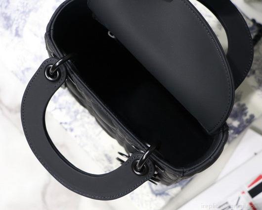 Dior M0505 Mini Dior Lady Bag Black Cannage lambskin