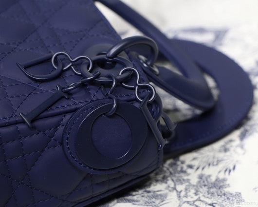 Dior M0505 Mini Dior Lady Bag Navy Blue Cannage Lambskin