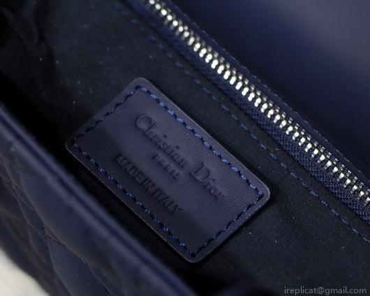 Dior M0505 Mini Dior Lady Bag Navy Blue Cannage Lambskin