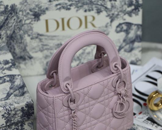 Dior M0505 Mini Dior Lady Bag Pink Cannage Lambskin
