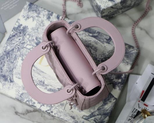 Dior M0505 Mini Dior Lady Bag Pink Cannage Lambskin