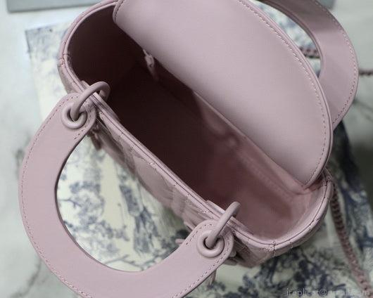 Dior M0505 Mini Dior Lady Bag Pink Cannage Lambskin