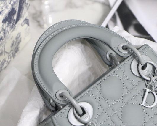 Dior M0505 Mini Dior Lady Bag Gray Cannage Lambskin