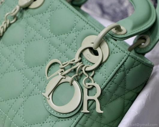 Dior M0505 Mini Dior Lady Bag Green Cannage Lambskin
