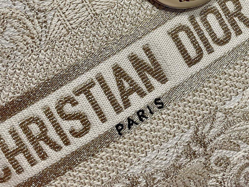 Dior M0565 Medium Lady D-Life Bag Light Yellow Cupidon Embroidery