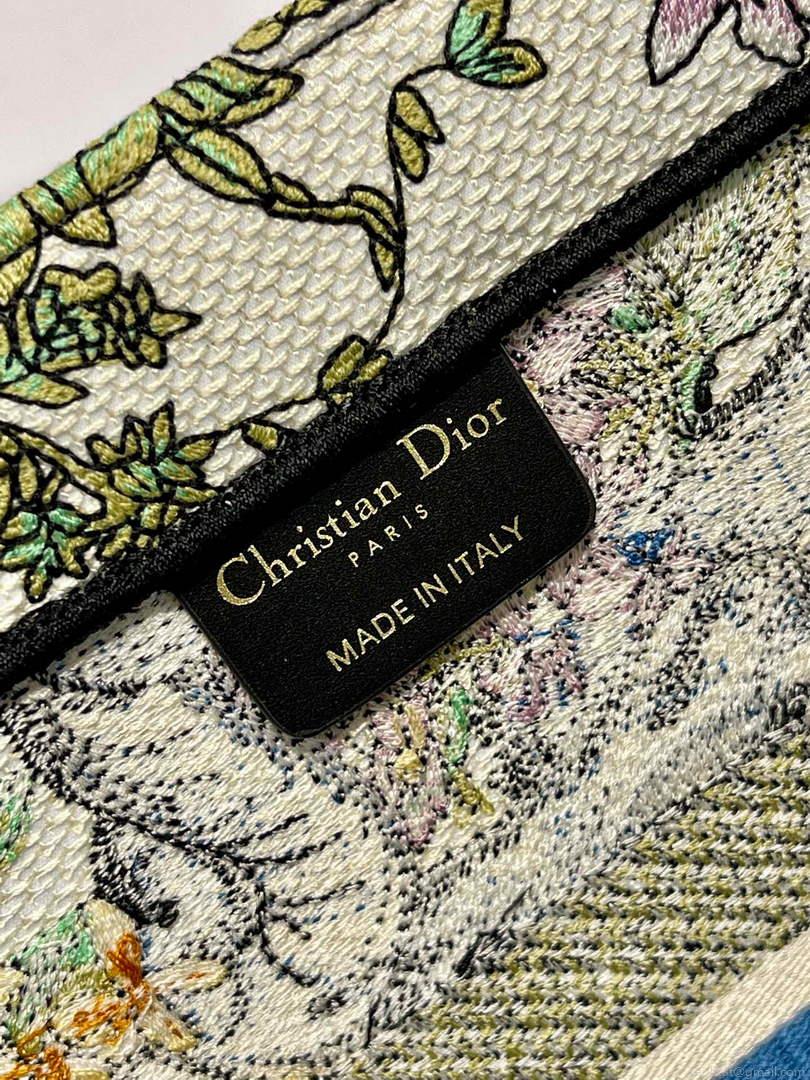 Dior M1296 Medium Book Tote Latte D-Constellation Embroidery Beige
