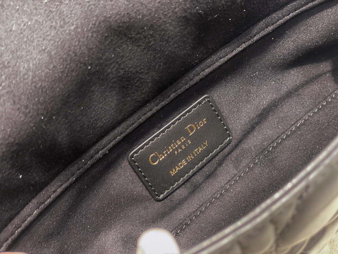 Dior M0613 Small Lady D-joy Bag Black Cannage Lambskin
