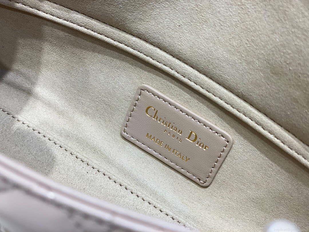 Dior M0613 Small Lady D-joy Bag Sand Colored Cannage Lambskin