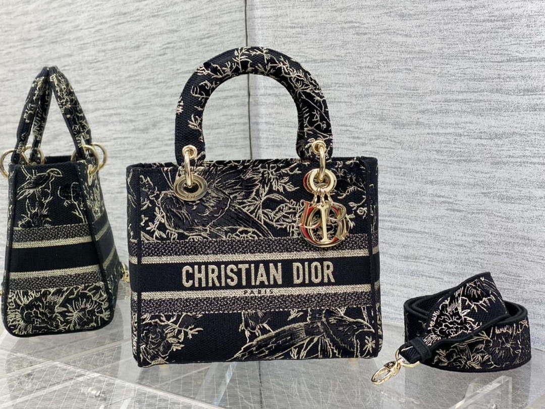 Dior M0565 Medium Lady D-Lite Multicolor Florilegio Embroidery M1025