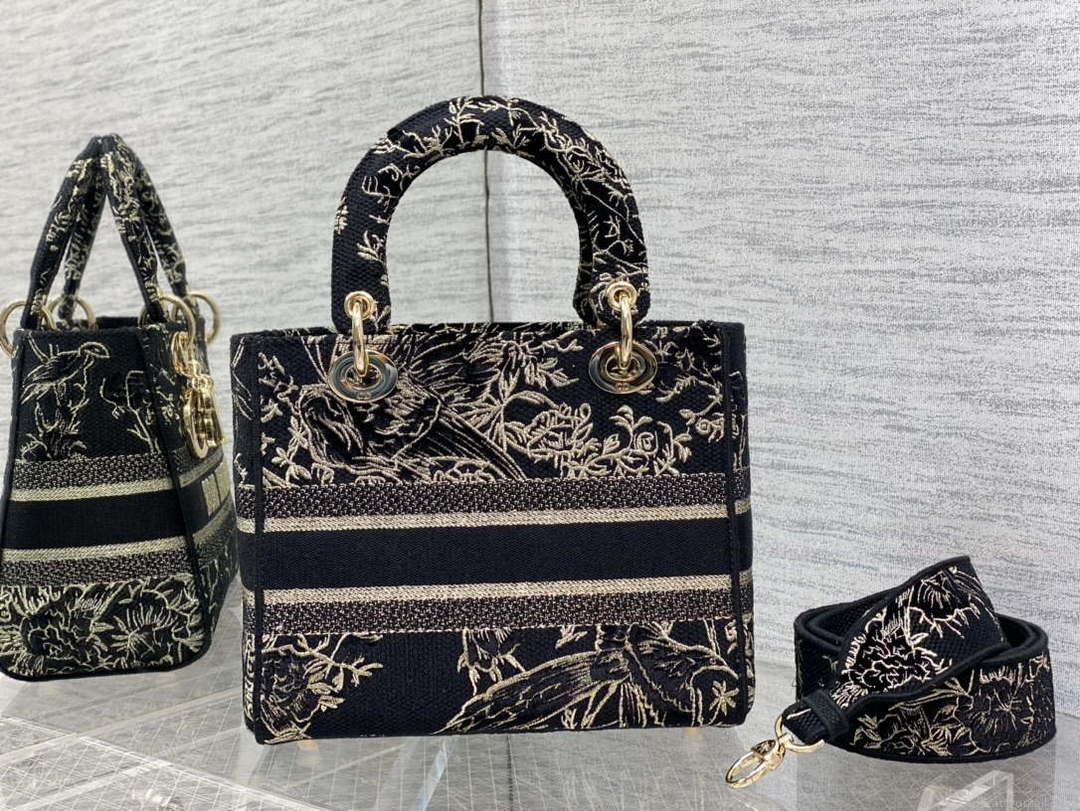 Dior M0565 Medium Lady D-Lite Multicolor Florilegio Embroidery M1025