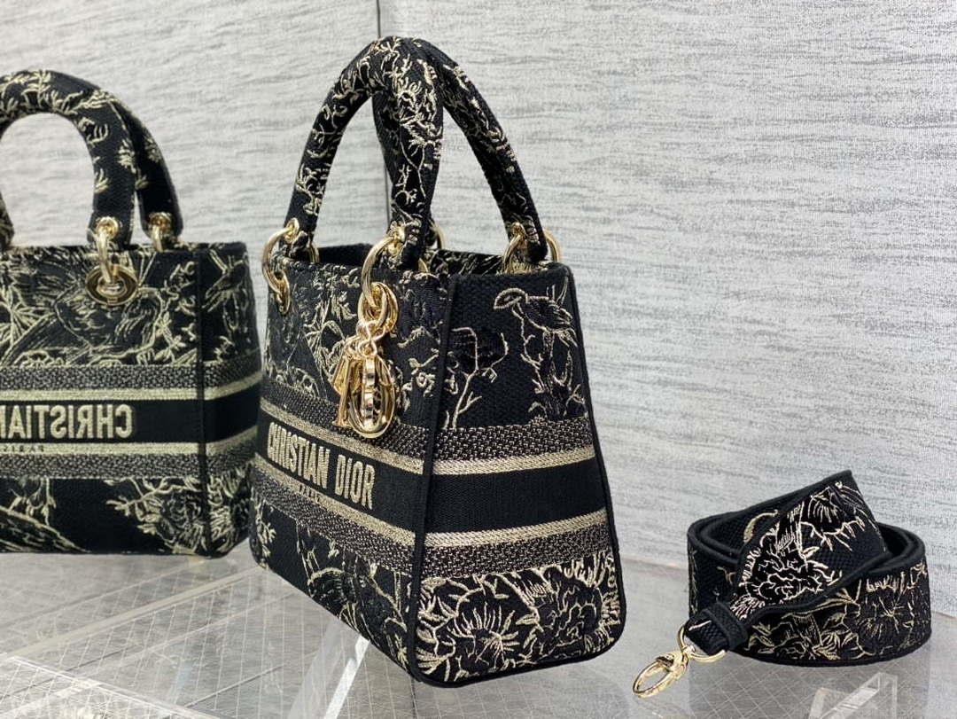 Dior M0565 Medium Lady D-Lite Multicolor Florilegio Embroidery M1025