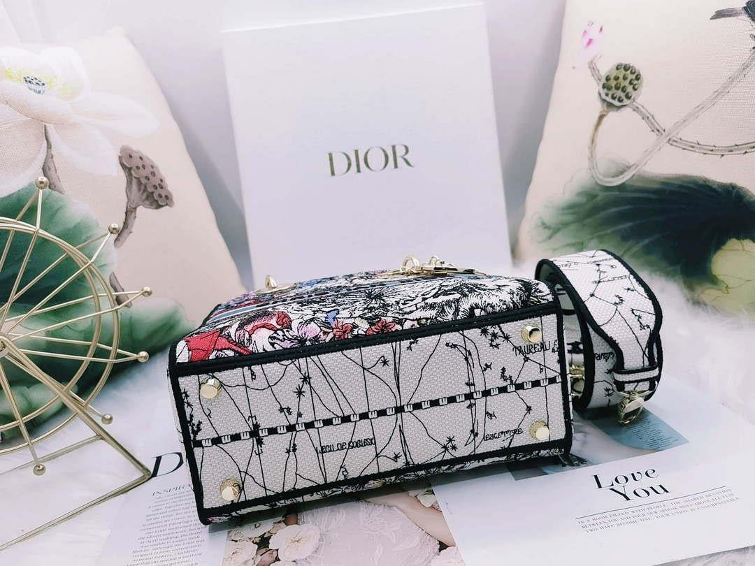 Dior M0565 Medium Lady D-Lite Multicolor Florilegio Embroidery M1029