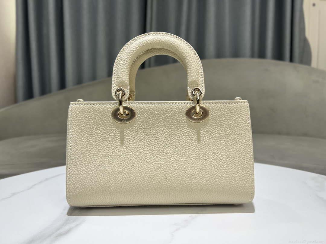 Dior M1151 Small Lady D-Sire My ABCDior Bag Beige Bull Leather