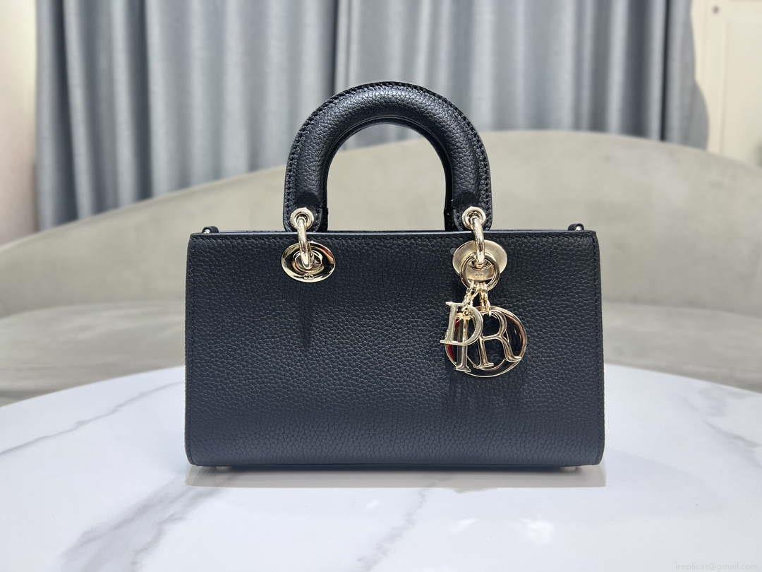 Dior M1151 Small Lady D-Sire My ABCDior Bag Black Bull Leather