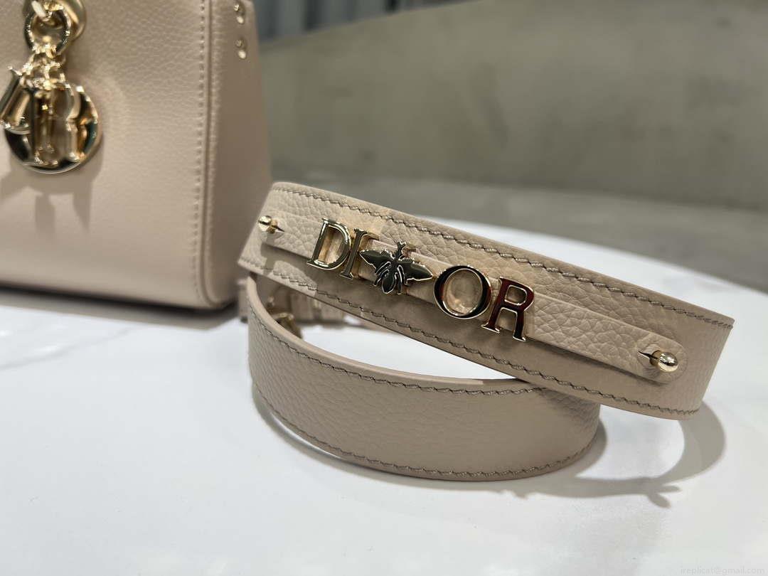 Dior M1151 Small Lady D-Sire My ABCDior Bag Nude Bull Leather