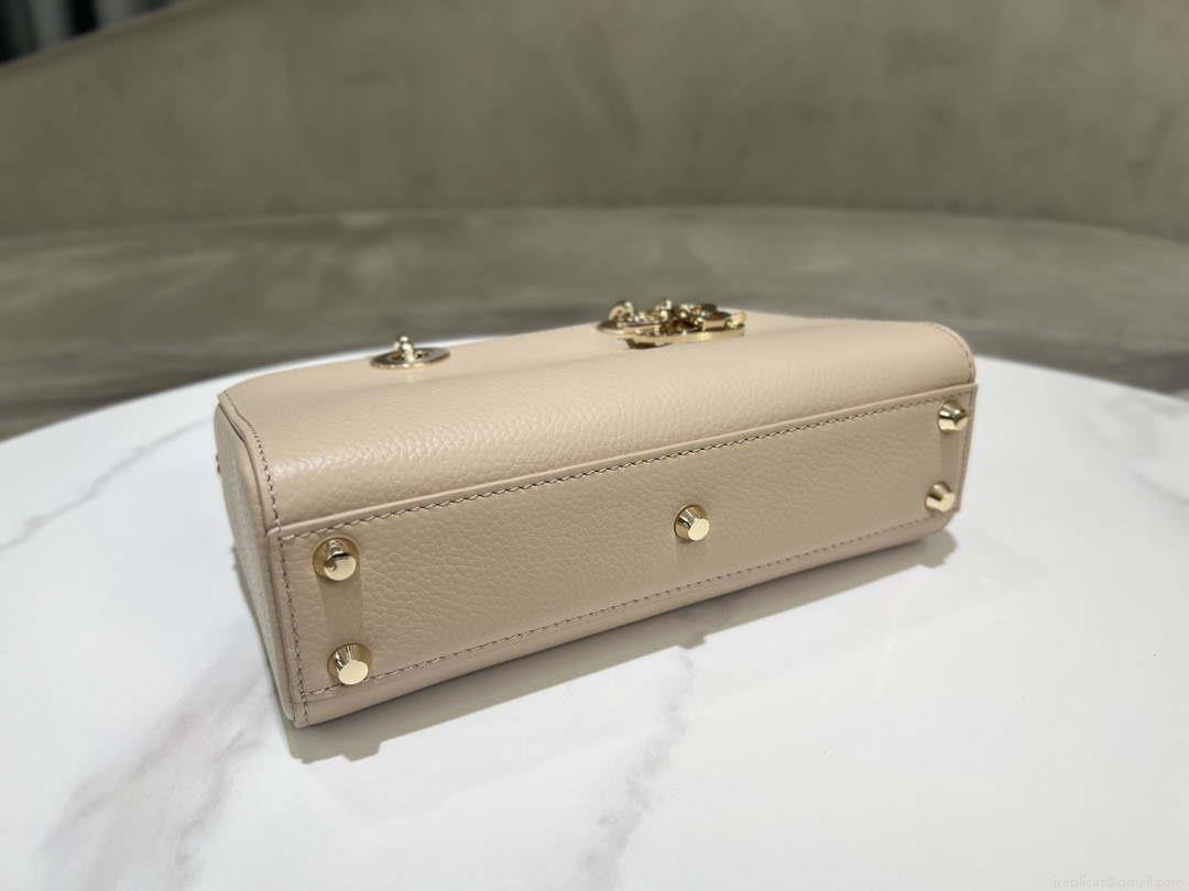 Dior M1151 Small Lady D-Sire My ABCDior Bag Nude Bull Leather