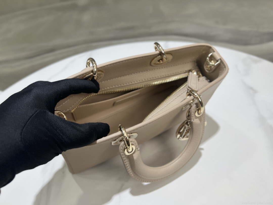 Dior M1151 Small Lady D-Sire My ABCDior Bag Nude Bull Leather