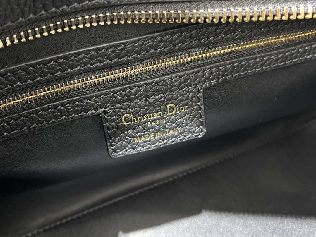 Dior Medium Lady D-Sire My ABCDior Bag M1151 Black Bull Leather
