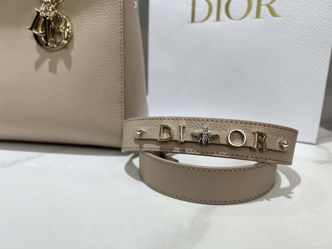 Dior Medium Lady D-Sire My ABCDior Bag M1151 Nude Bull Leather