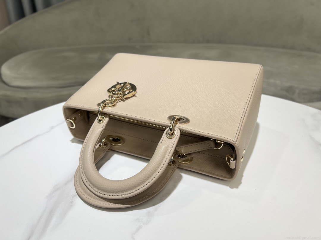 Dior Medium Lady D-Sire My ABCDior Bag M1151 Nude Bull Leather
