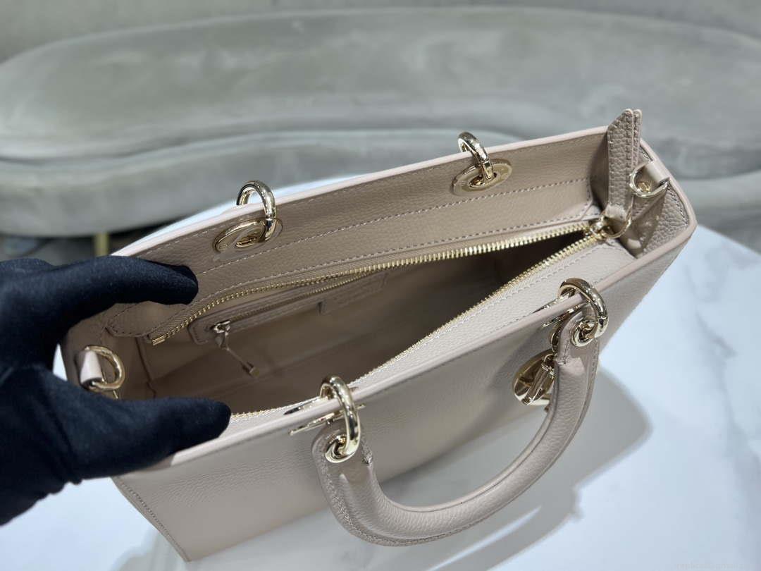 Dior Medium Lady D-Sire My ABCDior Bag M1151 Nude Bull Leather