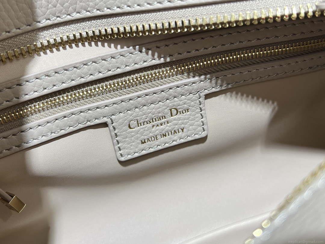 Dior Medium Lady D-Sire My ABCDior Bag M1151 Nude Bull Leather